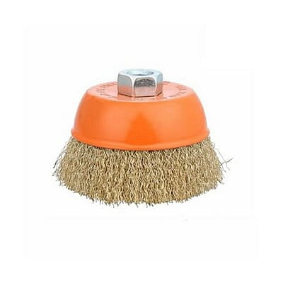 CRIMPED WIRE CUP BRUSH SIZE 4"
