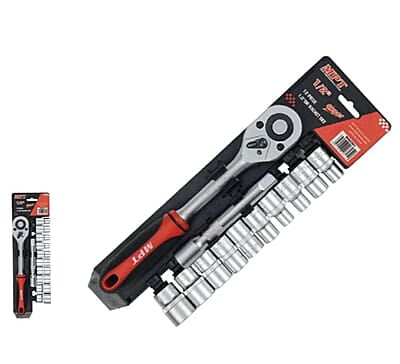 12 PCS SOCKET SET 1/2" DRIVE-MPT