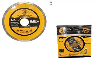 UNIVERSAL WET DIAMOND CUTTING DISC (FOR WET CUTTING)-4.5"  bore diameter 22.23mm