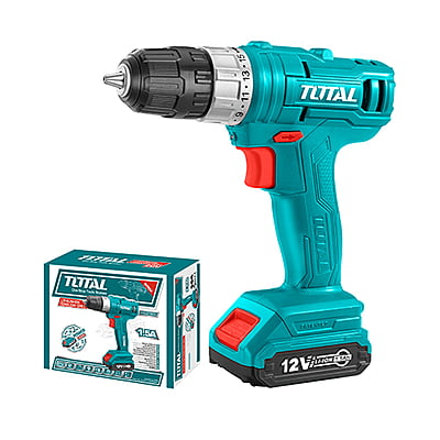 Cordless Drill Voltage:12V No-load speed:0-750rpm Max torque:20Nm Plastic chuck Chuck capacity:0.8-10mm(1/32-3/8")