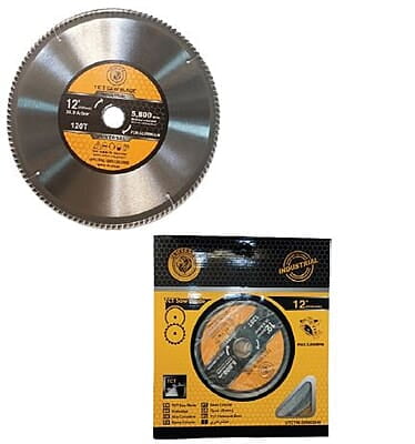 TCT SAW BLADE ALUMINIUM(UNIVERSAL)- 12" (305MM) X 120 TH BORE DIAMETER 30 MM (16mm and 25.4mm ring Suitable for mitre saw)